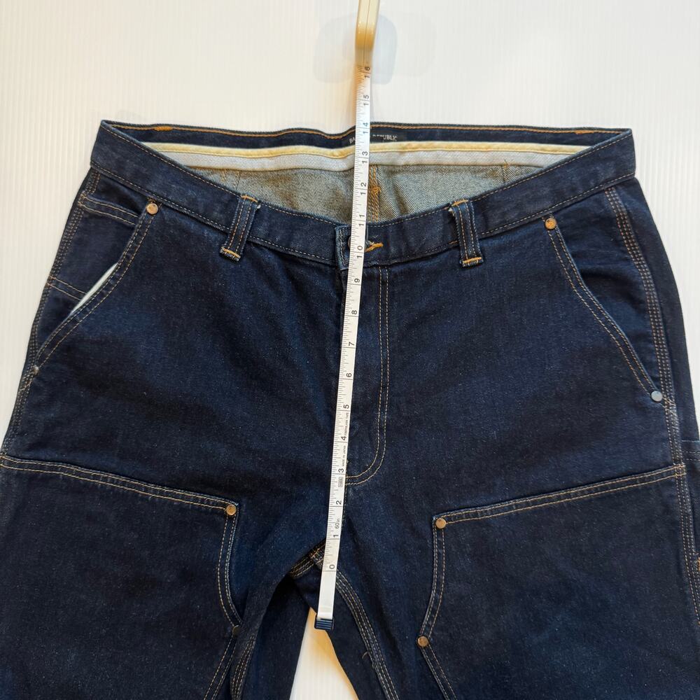 Banana Republic Straight Carpenter Jeans 35x36 Double Knee Utility Dark Big Tall - Picture 7 of 16